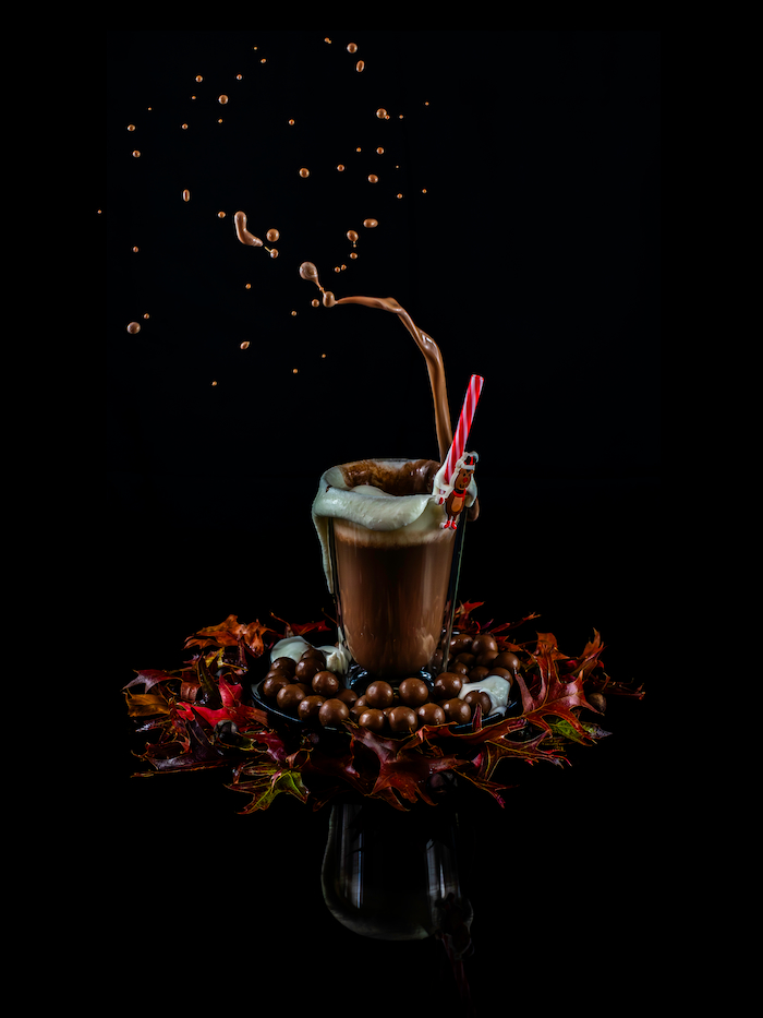 Chocolademelk splash